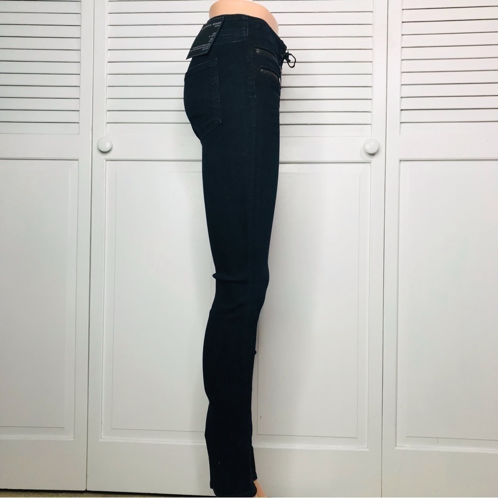 Price is firm New VERONICA BEARD Dark Indigo Lace-up Front Stretch Denim Size 25 - Picture 4 of 15